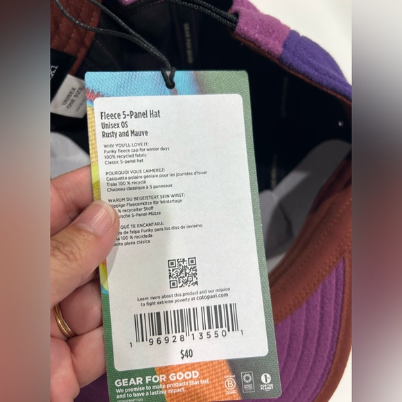 Cotopaxi Fleece 5-Panel Hat Purple Pink Maroon Rust NWT Anti-Pilling Winter Cap - Picture 5 of 7